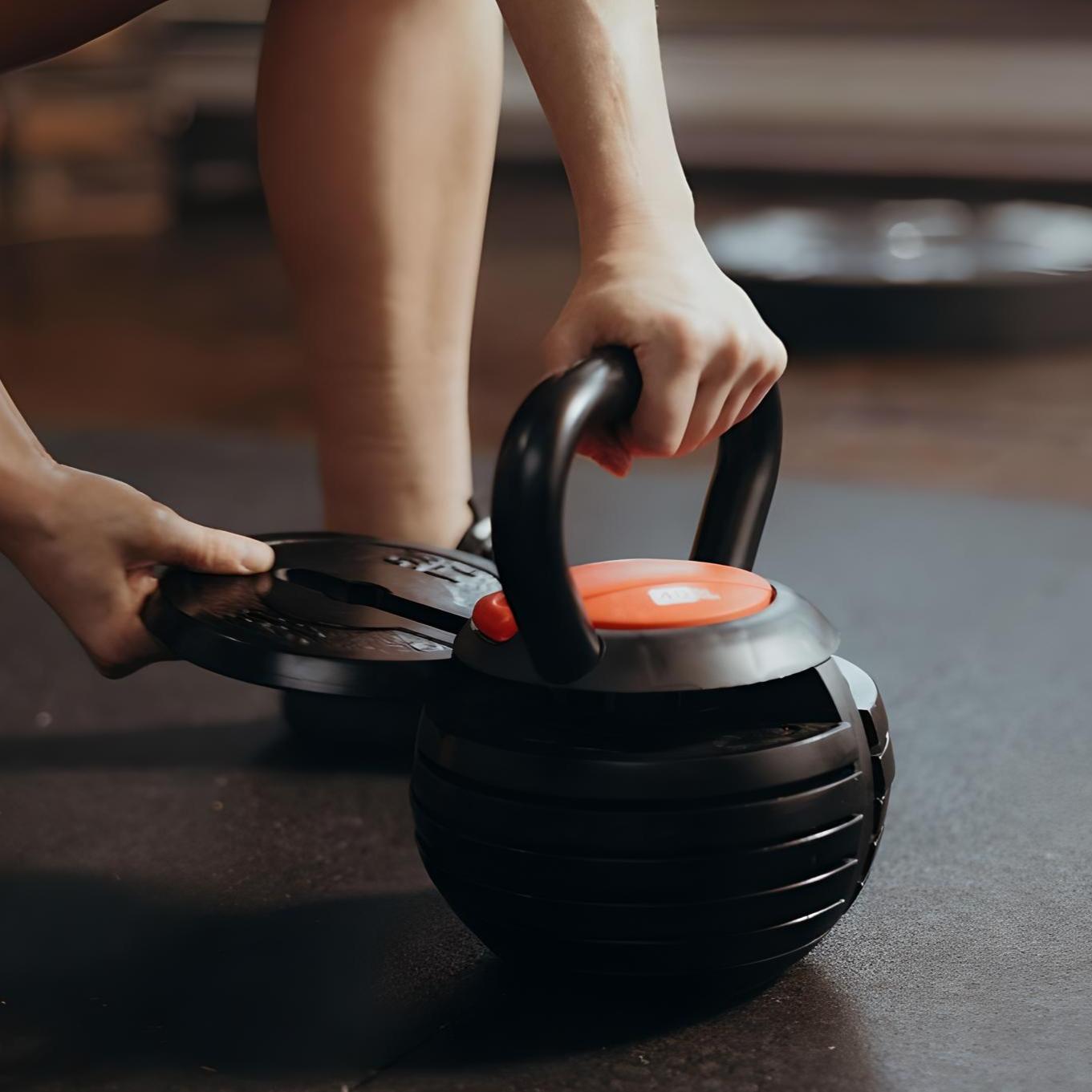 Adjustable 24kg Dumbbells Pair & 18kg Adjustable Kettlebell Package