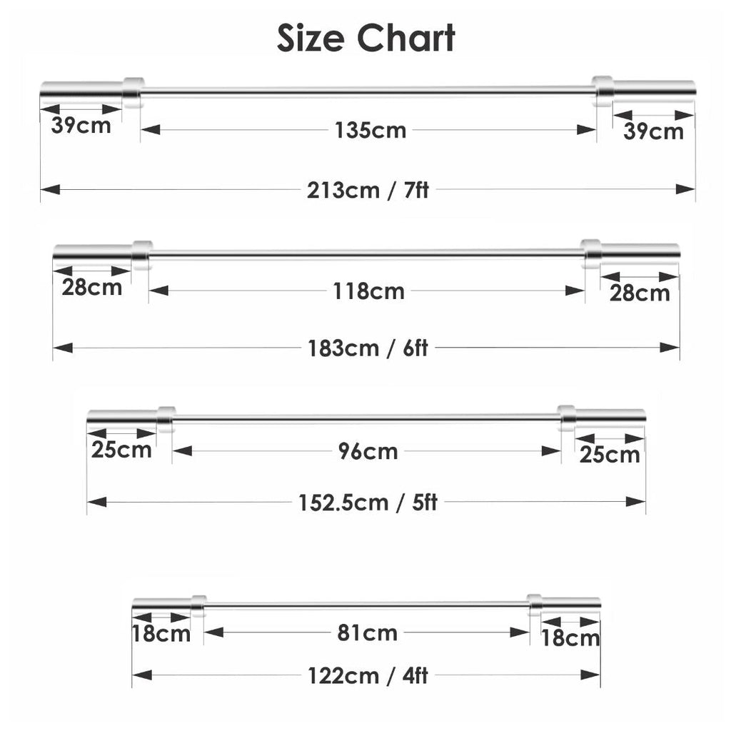 Olympic 2" Barbell 6ft - 7ft
