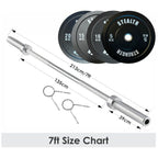 Olympic 2" Barbell 6ft - 7ft